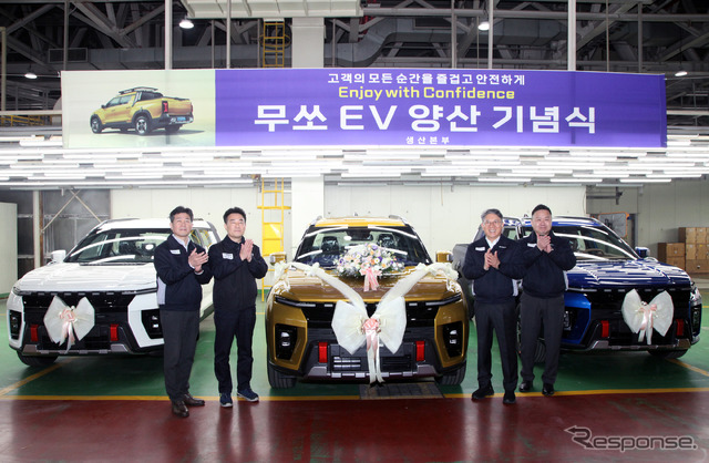 KGMが韓国初の電動ピックアップトラック『ムッソEV』を量産開始