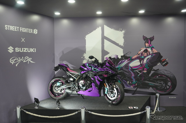『ストリートファイター6』とコラボレーションした『GSX-8R Tuned by JURI』(大阪モーターサイクルショー2025)