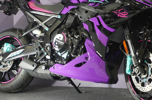 『ストリートファイター6』とコラボレーションした『GSX-8R Tuned by JURI』(大阪モーターサイクルショー2025)