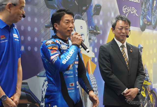 テストライダーをつとめる津田拓也選手