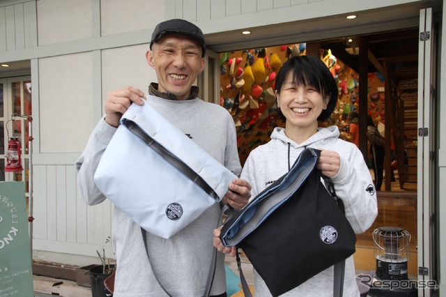 豊田合成とボルダリングジム「KNOT」のコラボによる「KNOTコラボ2WAYバッグ」
