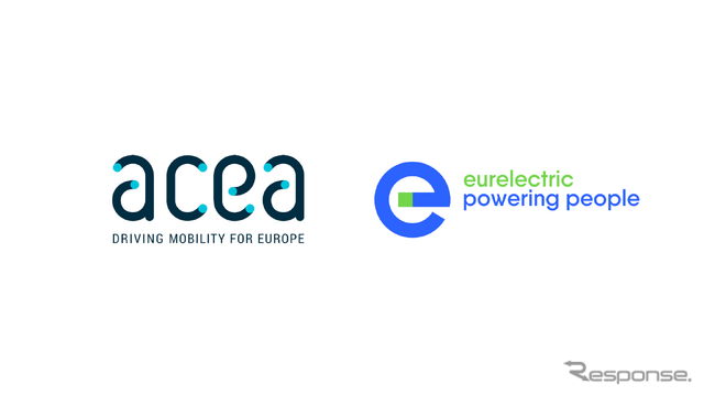 欧州自動車工業会（ACEA）とユーレクトリックのロゴ