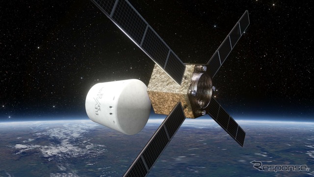 衛星本体から回収カプセルが分離した瞬間（イメージ）