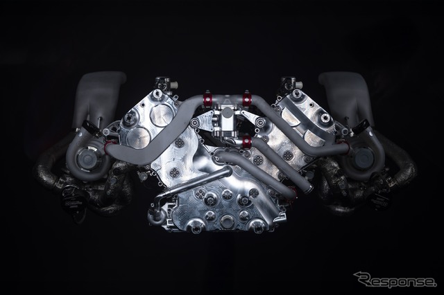 ジェネシス GMR-001ハイパーカーのV8ツインターボエンジン