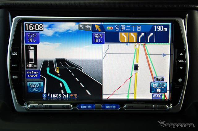 【カーナビガイド'09】SSD・フルセグ・インターナビ搭載のホンダアクセス ギャザズ VXS-102VFiを写真で