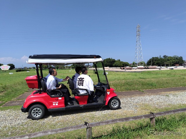 史跡斎宮跡を巡るグリーンスローモビリティ「牛車（もうぐる）」
