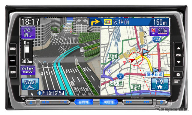 【カーナビガイド'09】SSD・フルセグ・インターナビ搭載のホンダアクセス ギャザズ VXS-102VFiを写真で