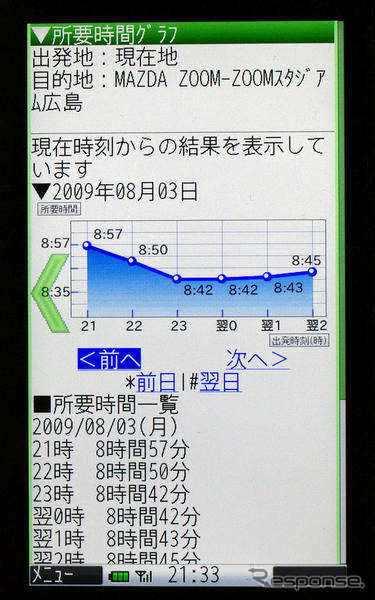 【カーナビガイド'09 写真集】磨き抜かれたケータイUIを画像で…NAVITIME ドライブサポーター