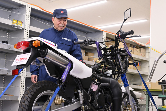 ヤマハ発動機 豊岡技術センターでレストアされる車両