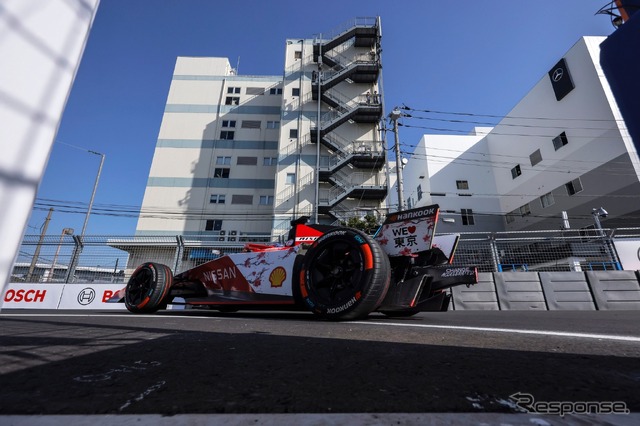 ターン7を左折、ここから公道(東京 E Prix 2024) (c) Formula E