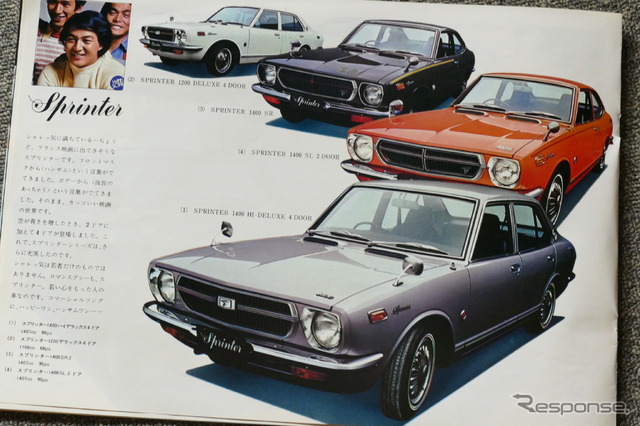 1971年のトヨタ車(スプリンター)