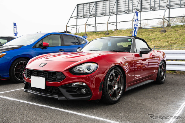 アバルト 124スパイダー × ボルクレーシング TE37 SAGA SL…レイズファンミーティング2025