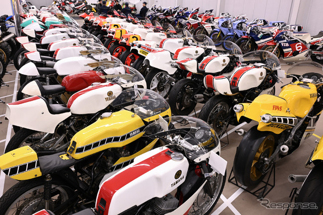 ヤマハ発動機 豊岡技術センターでレストアされる車両