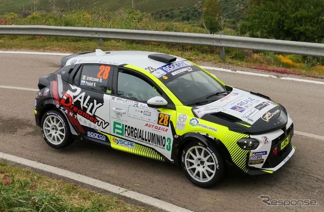 「トロフェオ・ランチア」の初戦「タルガ・フローリオ」でのランチア・イプシロン・ラリー4 HF