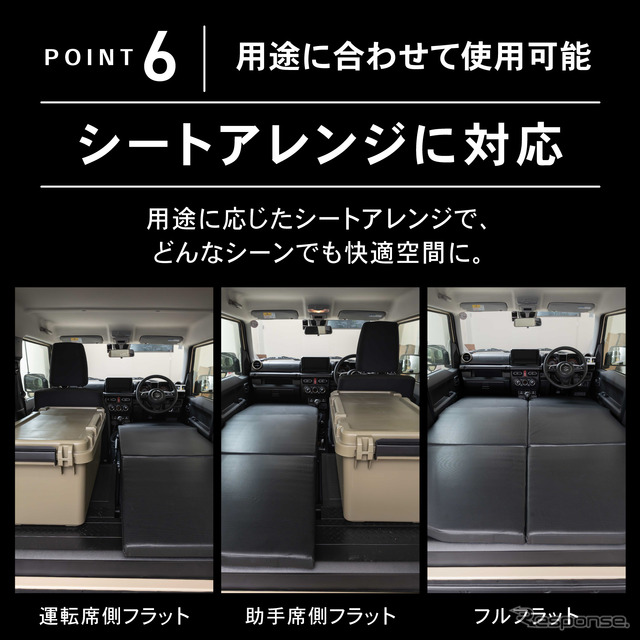 クラフトワークスのスズキ『ジムニー/ジムニーシエラ』専用フルフラットマット
