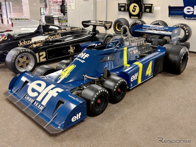タミヤ本社で保存されている6輪F1マシン「タイレルP34(Tyrrell P34)」