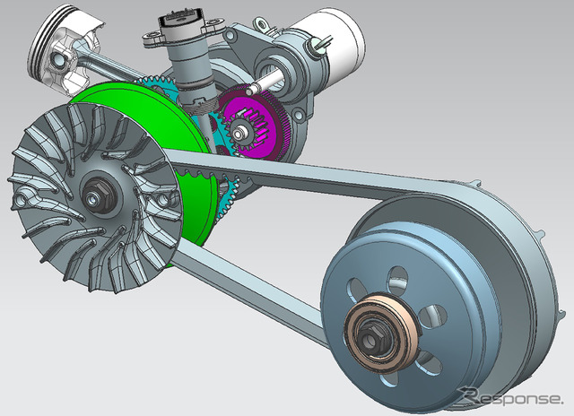 ヤマハ発動機の電子制御CVT「YECVT」