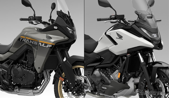 ホンダ『XL750トランザルプ』(左)と『NC750X DCT』(右)の2025年モデル(米国仕様)