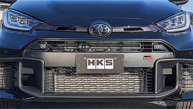 HKSトランスファーオイルクーラーキット GRヤリス装着例