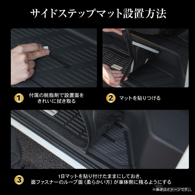 サイドステップマット設置方法