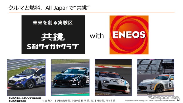 スーパー耐久レースを舞台に、低炭素ガソリンの開発で“共挑”…ENEOS、トヨタ、スバル、マツダ、日産