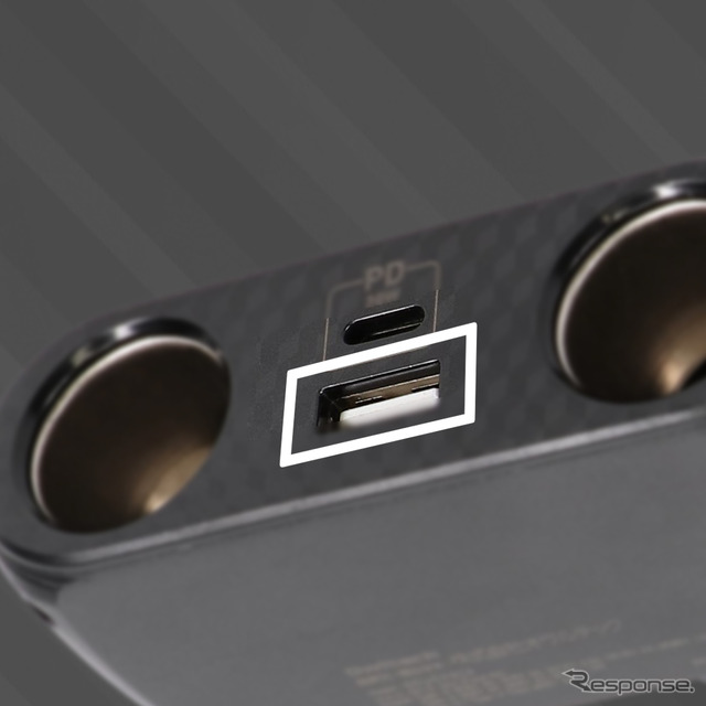 オウルテックのケーブル型車載充電器「OWL-CCUCD2C2-BK」