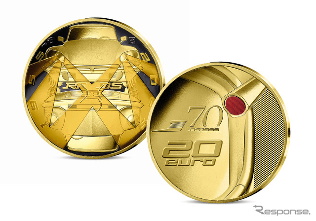 DSの誕生70周年を記念した限定コインコレクション。写真は20ユーロ金貨