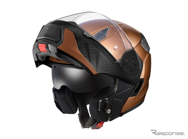 オージーケーカブトのシステムヘルメット『RYUKI』の新色「フラットブロンズ」