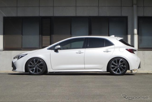 タナベ サステックプロCR カローラスポーツ装着例(最下部車高:フロント 60mmダウン / リア 62mmダウン)