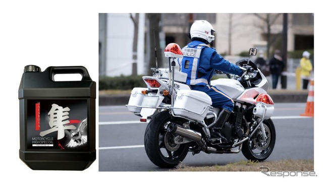 大阪府警の白バイにヨロストが開発・販売するバイク専用エンジンオイル「隼オイル」が採用