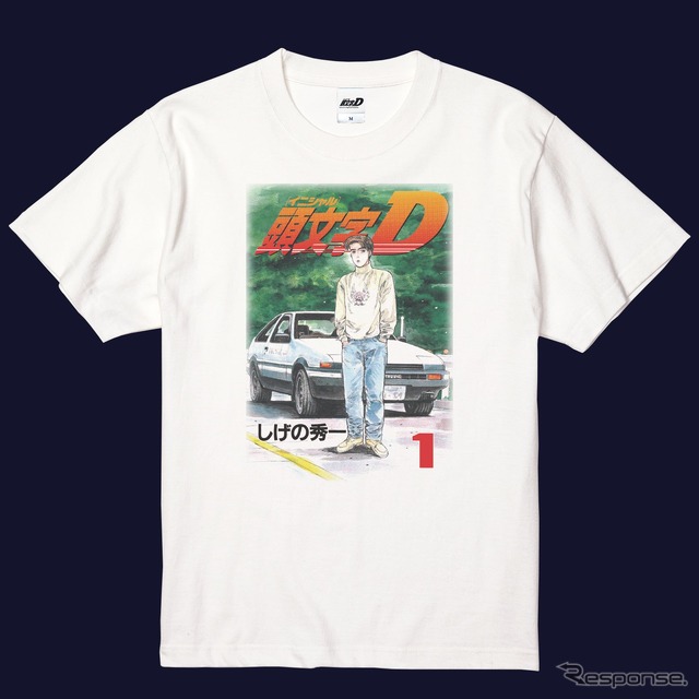 『頭文字D』の第1巻表紙をモチーフにした半袖Tシャツ