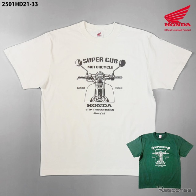 ホンダ『スーパーカブ』をデザインした半袖Tシャツ