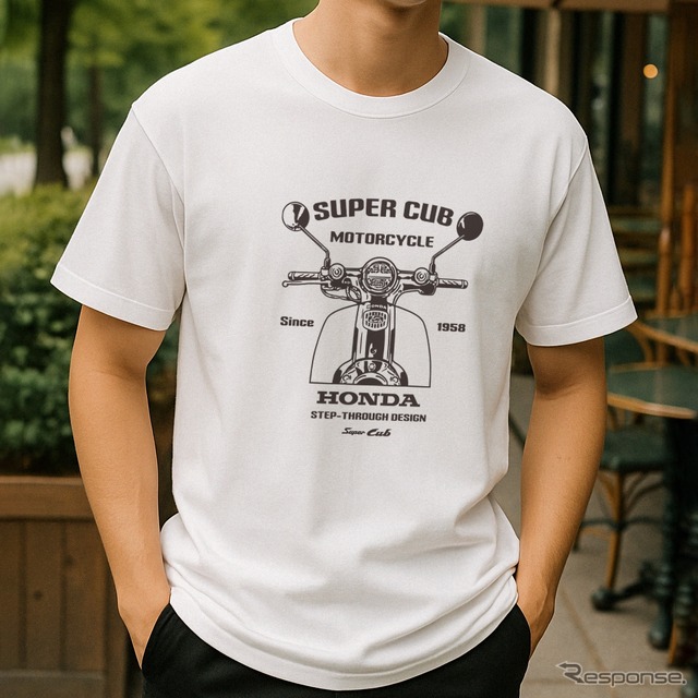 ホンダ『スーパーカブ』をデザインした半袖Tシャツ