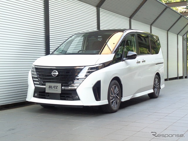ブリッツ DAMPER ZZ-R 日産・セレナe-POWER装着例(ダウン量:フロント 33mmダウン / リア 31mmダウン)