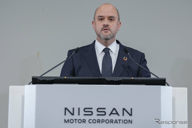 15日に会見をおこなった日産自動車 イバン・エスピノーサ社長