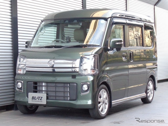 ブリッツ DAMPER ZZ-R　日産・クリッパーリオ装着例（フロント：28mmダウン / リア：47mmダウン）