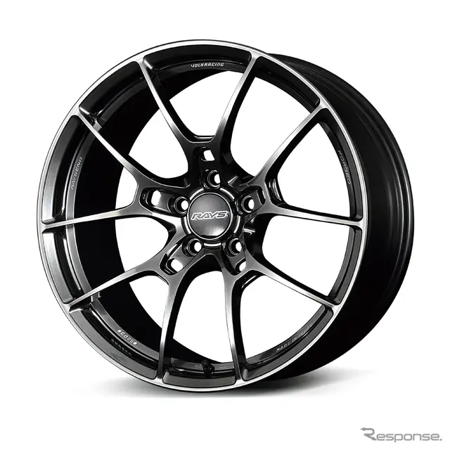 レイズ VOLK RACING G025 シャイニングブラックメタル/リムエッジDC