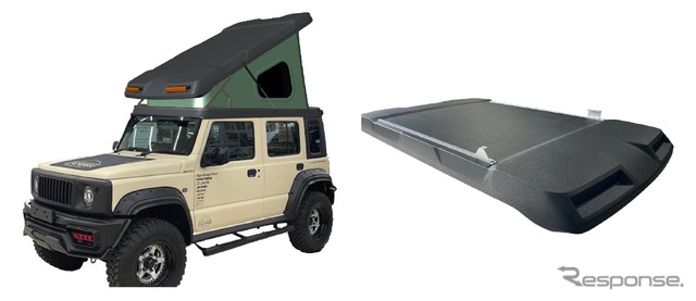 ジムニーノマドでの車中泊を提案する新型ポップアップルーフ