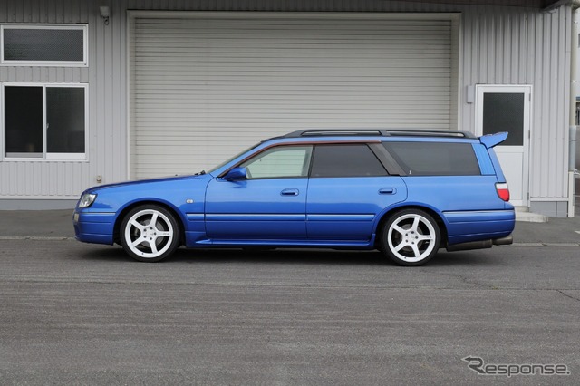 HKS ハイパーマックスS 日産・ステージア装着例 AT(出荷時車高・フロント:45mmダウン / リア:26mmダウン)