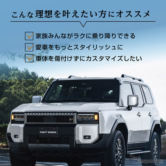 CRAFTWORKS『ランクル250』専用「電動サイドステップ」