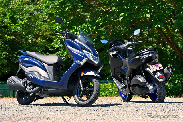 スズキの『バーグマンストリート125EX』と、ヤマハの『NMAX』