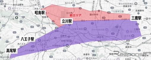 運行エリア地図