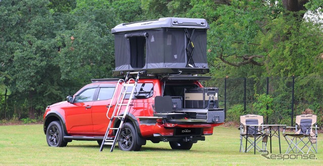 いすゞ『D-MAX』の純正アクセサリーとしてARB製の電動アルティチュード・ルーフトップテントを設定