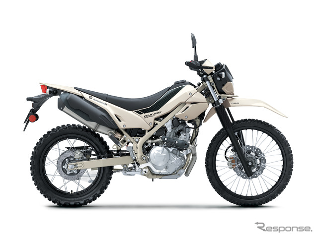 足つき性がアップしたカワサキ KLX230シェルパS（ホワイティッシュベージュ）