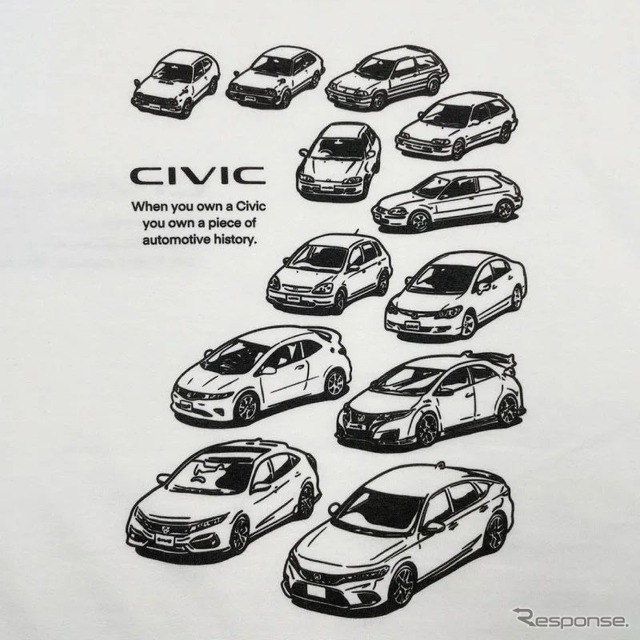 CIVIC ヒストリーTシャツ