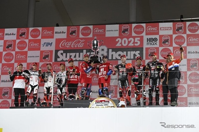 優勝:Honda HRC 、2位:YAMAHA RACING TEAM、3位:YOSHIMURA SERT MOTUL(SUZUKI)