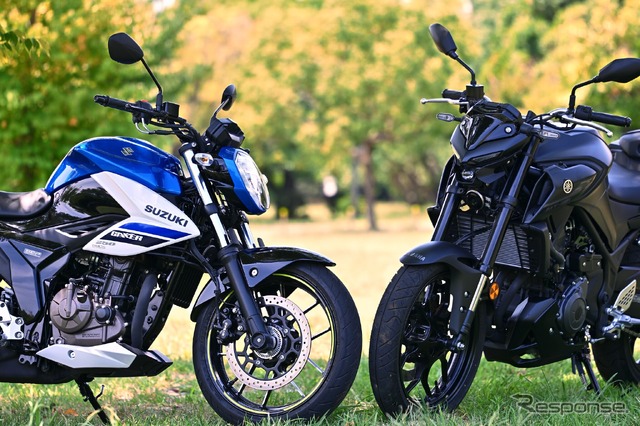 スズキ ジクサー250 ＆ ヤマハ MT-25
