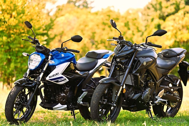 スズキ ジクサー250 ＆ ヤマハ MT-25