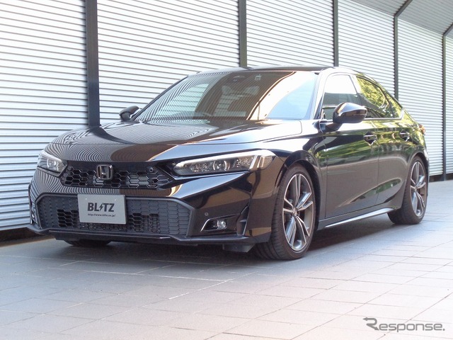 ブリッツ DAMPER ZZ-R ホンダ・シビックe:HEV装着例(ダウン量:フロント 23mmダウン / リア 34mmダウン)