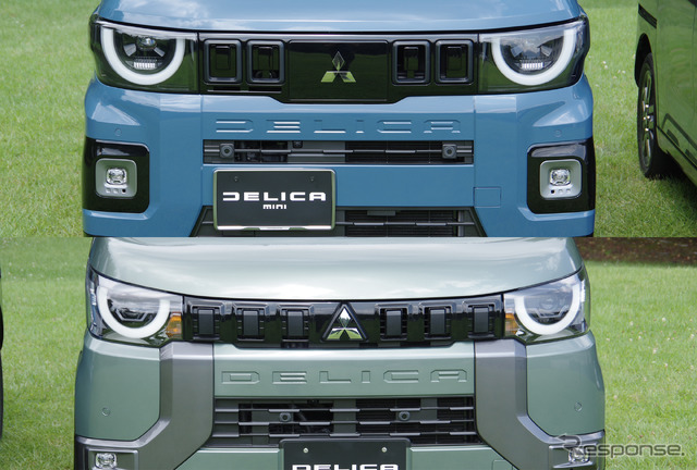 三菱 デリカミニ 新型(上)と従来型(下)